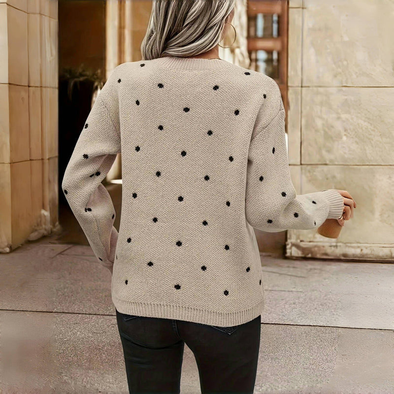 Olivia – Polka Dot Knitted Sweater