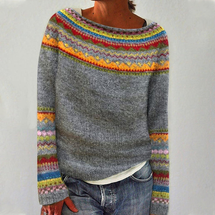 Janis | Winter Rainbow Sweater