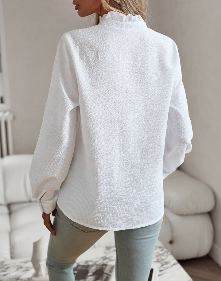 Aurora - Ruffle Long Sleeve Blouse