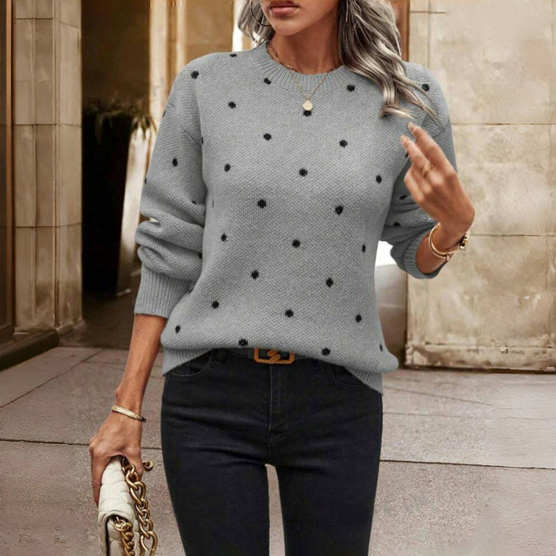 Olivia – Polka Dot Knitted Sweater