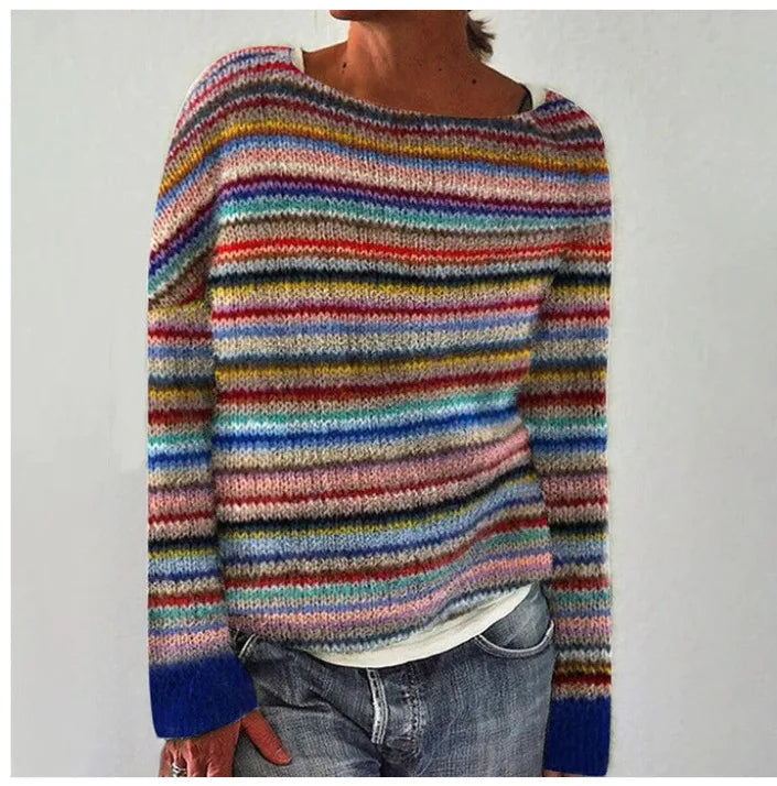 Janis | Winter Rainbow Sweater