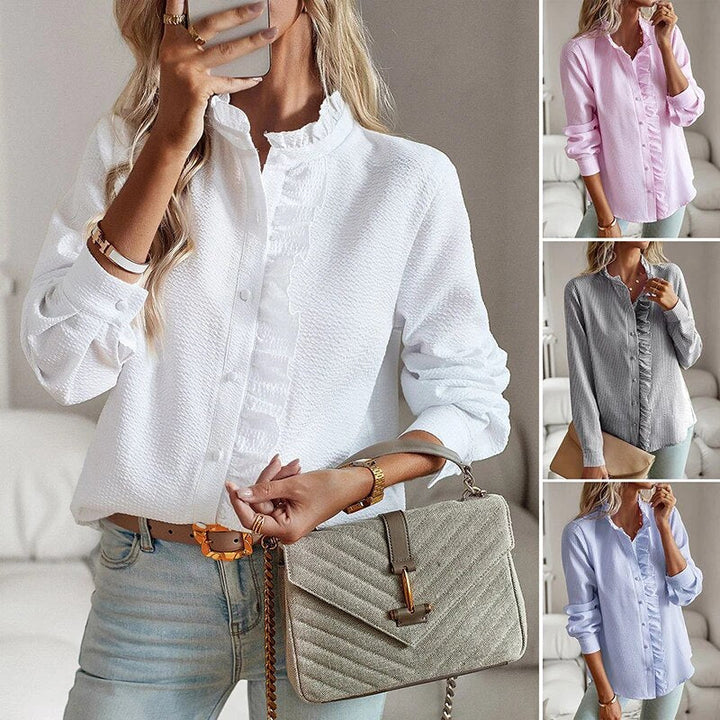 Aurora - Ruffle Long Sleeve Blouse