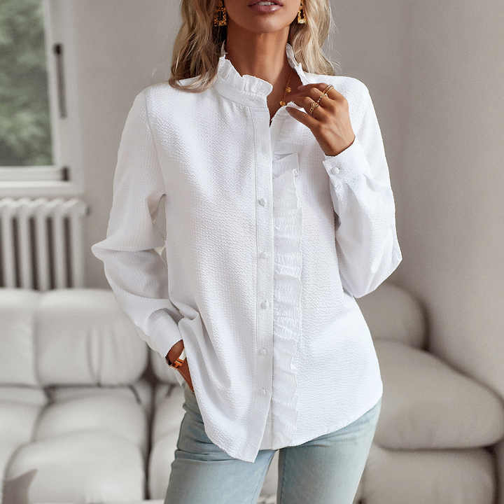 Aurora - Ruffle Long Sleeve Blouse